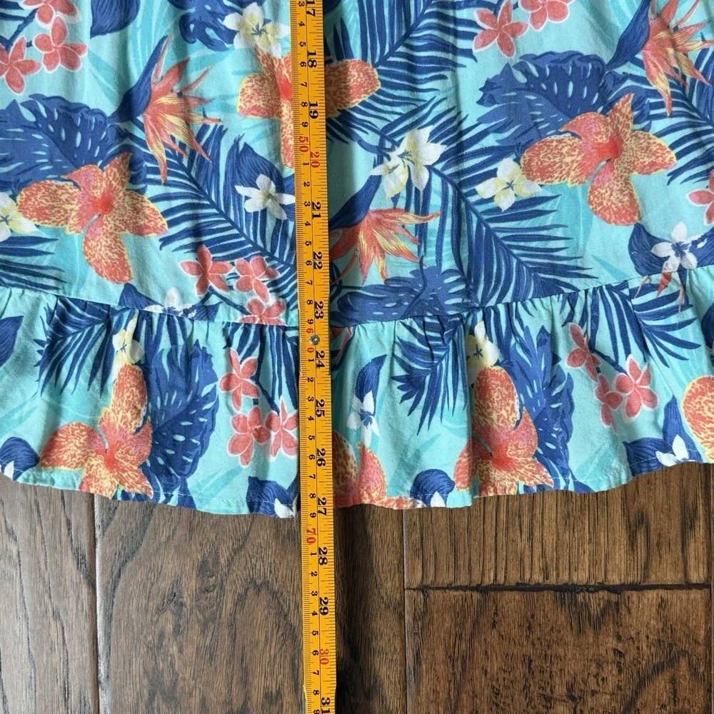 The Children's Place Cold Shoulder Dress Rayon Tropical Coastal Casual Size 14
